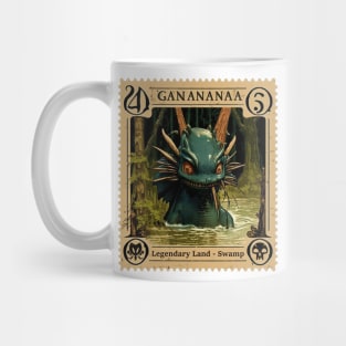 MTG - Legendary Land Swamp Stamp - Ganananaa - Postage Stamp Series Mug